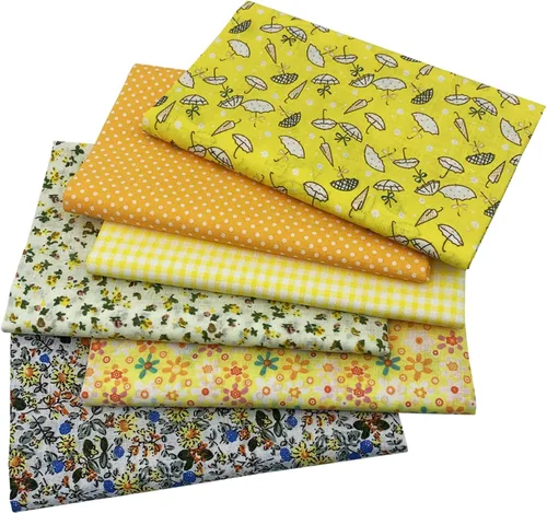 Vista 7 de aufodara 6 piezas de 19.6 x 31.4 pulgadas (19.7 in x 31.5 in) de tela de algodón precortada, rectangular, paquete de tela de algodón para Negro