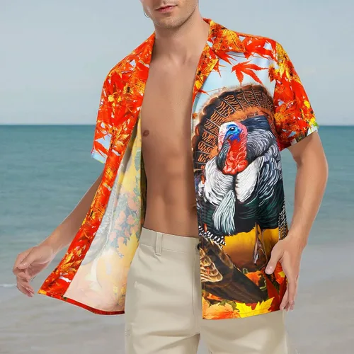 Vista 159 de Camisa hawaiana para hombre, con estampado floral, cómoda, con botones, casual, manga corta, ropa de playa para hombre