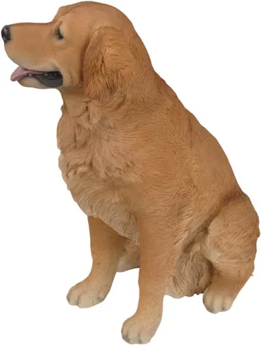 Vista 2 de Hi-Line Gift Ltd Estatua de perro sentado Golden Retriever