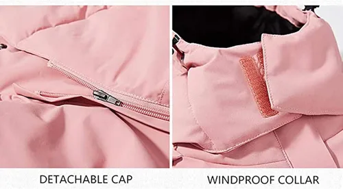Vista 4 de Chaqueta térmica para mujer, chaqueta con capucha eléctrica delgada, adecuada para deportes al aire Libre, Ciclismo y motocicletas, Pesca, esquí