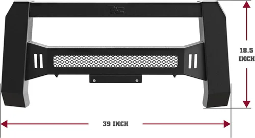Vista 6 de TAC - Barra de defensa modular Predator para 2022-2025 Nissan Frontier camioneta pickup, versión de malla delantera, protector de parachoques
