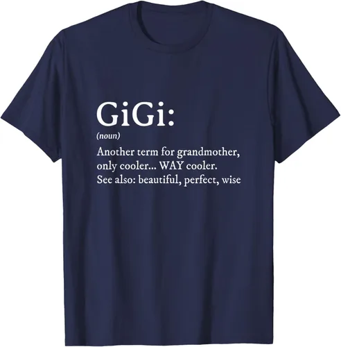 Vista 79 de Gigi Definition - Camiseta de regalo para abuela, cumpleaños y abuela, Negro