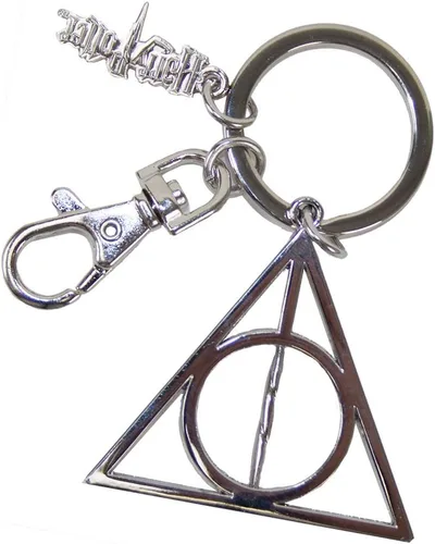 Vista 3 de Harry Potter Deathly Hallows - Llavero de peltre plateado 2 pulgadas