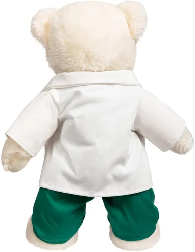 Vista 4 de HollyHOME Oso de Peluche Doctor Oso de Peluche en Batas y Bata Blanca Regalos para Médicos Estudiantes y Niños 16 Pulgadas, Crema