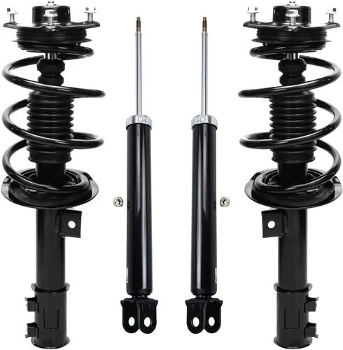 Vista 101 de Detroit Axle - Kit de amortiguadores de 4 puntales para Ford Escape 14-19, 2 puntales delanteros con resorte helicoidal 2 amortiguadores traseros