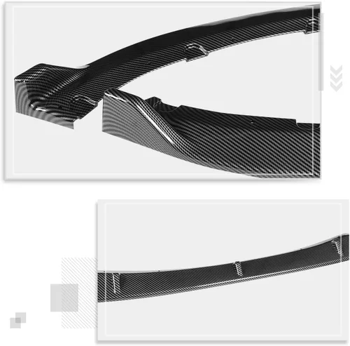Vista 6 de 3 alerones divisores de barbilla para parachoques delantero, estilo MP, compatible con Mazda MX-5 Miata 16-24