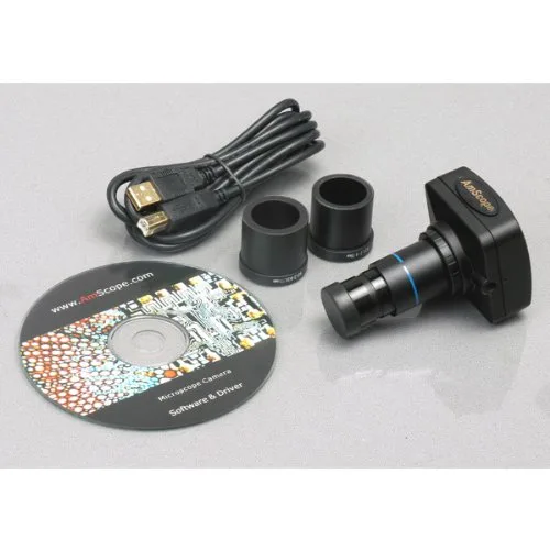 Vista 5 de AmScope Microscopio LED compuesto biológico T360B-M 40X-2000X + cámara digital de 1.3MP