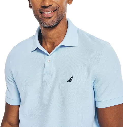 Vista 3 de Nautica playera polo clásica de mangas cortas, color sólido, para hombre