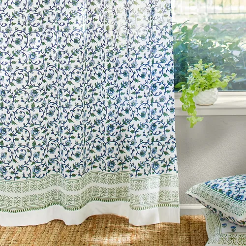 Vista 24 de Panel de cortina transparente blanco y dorado con alzapaños, 100% gasa de algodón, con pestaña superior o bolsillo para barra para decoración