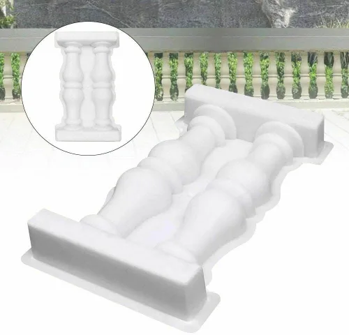 Vista 6 de asky Molde de columna romana Balcón Jardín Piscina Cerca de cemento Barandilla de yeso Molde concreto