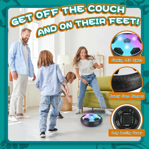Vista 3 de Pelota de fútbol led luminosa, flotante, para niños y niñas de 3, 4, 5, 6, 7, 8, 9, 10, 11 y 12 años