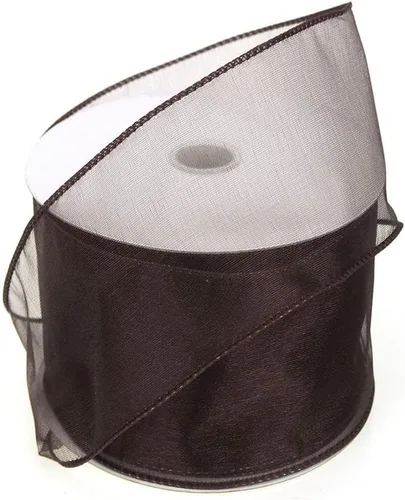 Vista 54 de Homeford Cinta de gasa transparente con borde con alambre, 25 yardas (1-1/2 pulgadas, belleza)