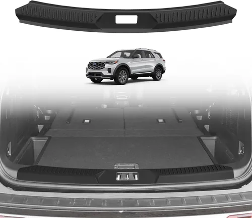 Vista 11 de BestEvMod 2026 2025 2024 Tesla Model 3 Actualización Protector de Parachoques Trasero y Cubierta del Umbral del Maletero Guardas de Parachoques