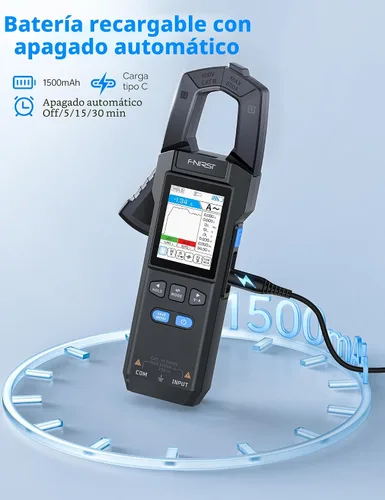 Vista 7 de FNIRSI DMC-100 Clamp Meter 9999 Counts TRMS, 600A AC/DC Amp Meter