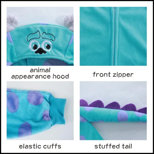 Vista 6 de Leadtex Child Monster Costumes Zipper Cartoon Unisex Animal Onesie Costume for Halloween Cosplay