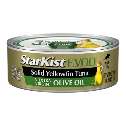 Vista 18 de StarKist E.V.O.O. Atún Blanco Sólido Albacore en Aceite de Oliva Virgen Extra, 4.5 Oz, Paquete de 12