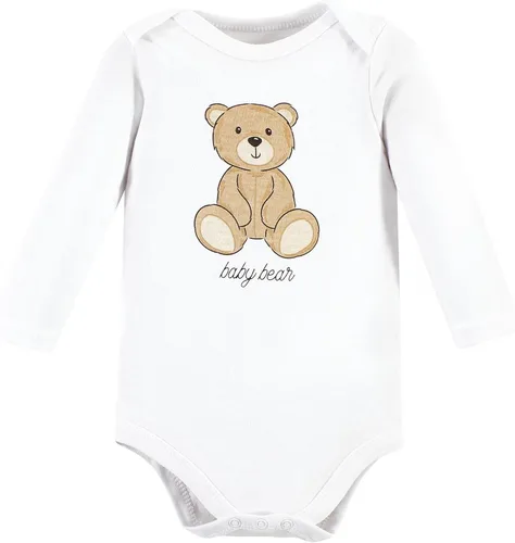 Vista 3 de Hudson Baby Body unisex de algodón de manga larga para bebé, leopardo rosa rojo