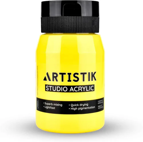 Vista 10 de Artistic Tarro de pintura acrílica, suministros de pintura de alto pigmento a prueba de decoloración, adecuado para lienzo, madera, cuero, tela
