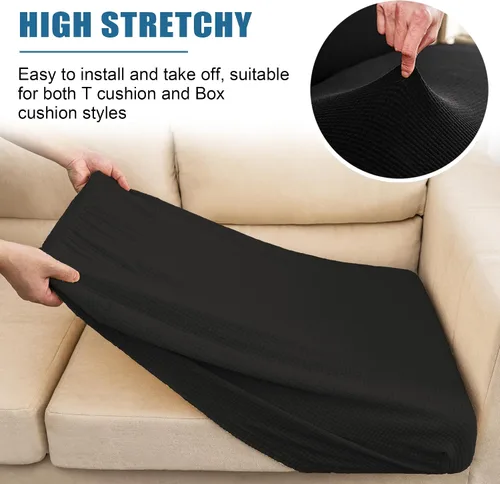 Vista 6 de Funda repelente al agua para cojín de sillón, funda elástica para respaldo individual de sofá seccional, funda para sofá en forma de L para mascotas