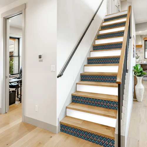 Vista 3 de funlife 7 calcomanías autoadhesivas de papel de contacto para escaleras, calcomanías autoadhesivas para escalones, decoración de oficina en casa