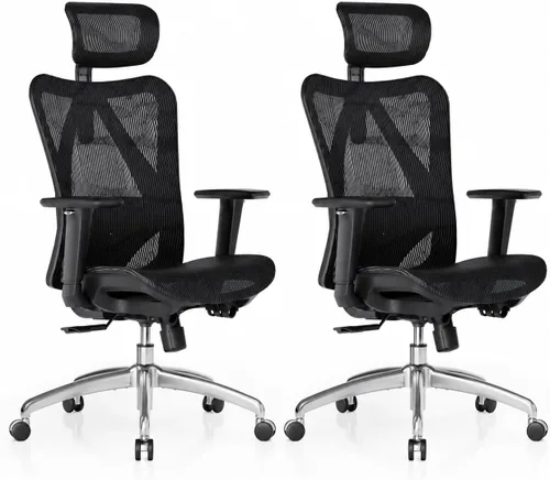 Vista 22 de SIHOO Silla de oficina ergonómica M57, silla de escritorio con respaldo de Negro