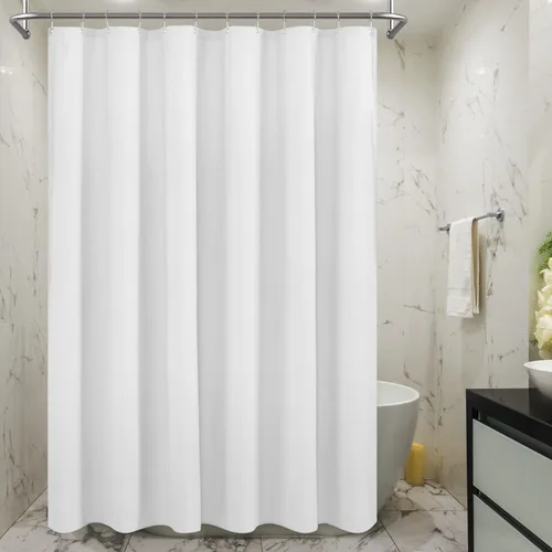 Vista 8 de Mrs Awesome Forro de cortina de ducha extra largo de microfibra en relieve de 71 x 96 pulgadas, forro de cortina de ducha de tela suave lavable