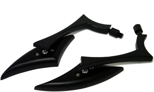 Vista 3 de Mini Black Spear Style Motorcycle Mirrors Compatible for Moto Guzzi Griso