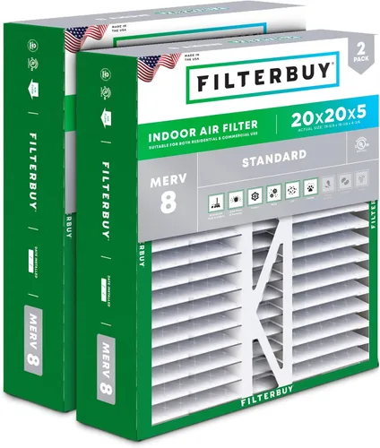Vista 22 de Filterbuy 10x17x2 Filtro de aire MERV 8 Defensa Esencial contra el Polvo y las Alergias (2 unidades), Filtros exteriores plegados electrostáticos