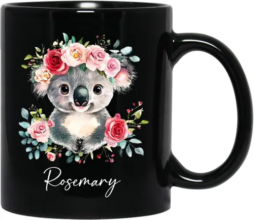 Vista 15 de Taza de café con nombre personalizado, regalo para amigo, compañero de trabajo, cumpleaños, taza de cerámica negra personalizada para amantes