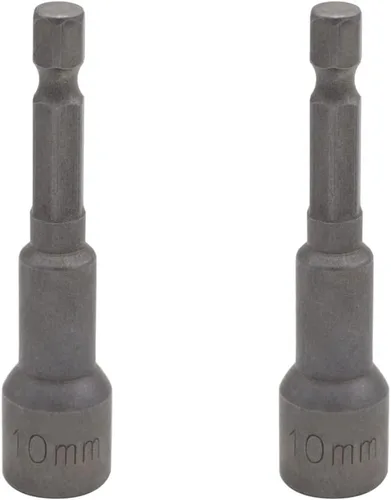 Vista 6 de Broca magnética de tuerca de 1/4 de pulgada con vástago hexagonal de 0.276 in, adaptador de enchufe de alimentación de cambio rápido, brocas