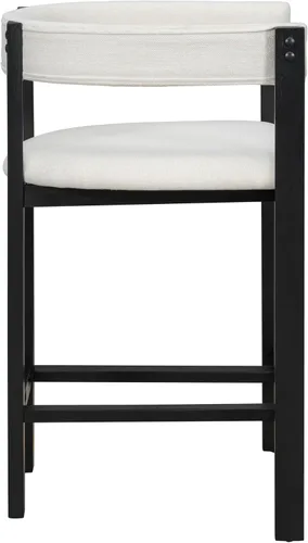 Vista 7 de Christopher Knight Home Rylan - Juego de 2 taburetes tapizados de tela moderna en forma de U para comedor, altura de encimera, taburete de madera