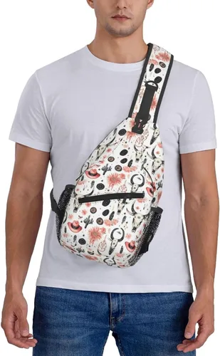 Vista 7 de Small Crossbody Bags for Women Men - Vintage Cowboy Skull Print Adjustable Shoulder Bag Fanny Packs Belt Sling Bag Crossbody Purses Backpack for