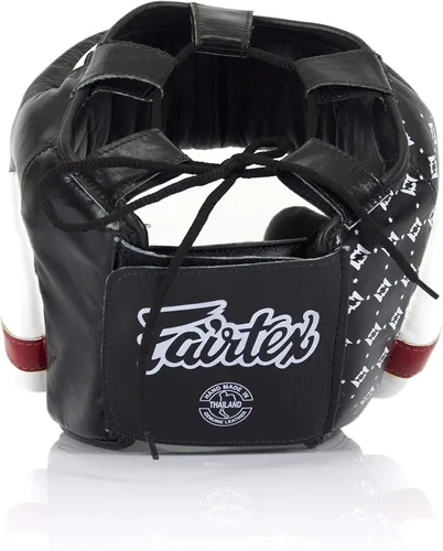 Vista 4 de Fairtex Muay Thai & Boxing Headgear Protector de cabeza protector con correas ajustables, acolchado multicapa, visión mejorada y cobertura