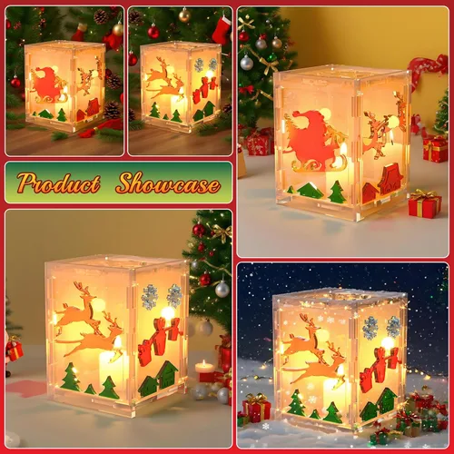 Vista 6 de Moldes de resina de linterna de Navidad, 6 piezas de moldes de fundición