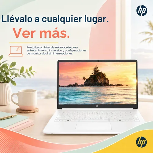 Vista 6 de HP Ultrabook Laptop, Microsoft 365 Included, 8GB RAM, Intel Core, No Mouse