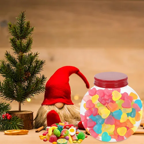 Vista 2 de Luxshiny Bolas de bebida de Navidad, 5 unidades, bombillas para botellas de agua, bolas de alcohol, tarros de dulces transparentes, cajas
