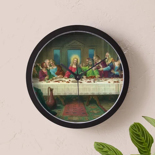 Vista 5 de CafePress The Last Supper - Reloj de pared de 10 pulgadas para sala de estar, cocina u oficina