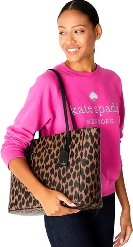 Vista 2 de Kate Spade New York Schuyler Medium Tote Saffiano Spotted Animal print, Marrón