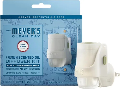Vista 10 de MRS. MEYER'S Clean Day - Difusor de aceite perfumado premium, ambientador de pared enchufable, dispositivo de aroma aromatéutico para el hogar