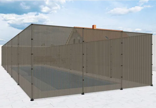 Vista 2 de TANG TANG - Valla de privacidad al aire libre para piscinas enterradas, valla de perro con postes en cubierta de hormigón, barrera de seguridad