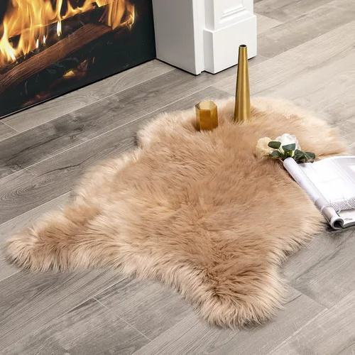 Vista 31 de MIULEE Alfombra de Área de Lujo Súper Suave y Esponjosa de Piel Sintética Rectangular Alfombra Decorativa de Felpa Shaggy para Mesita de Noche Sofá