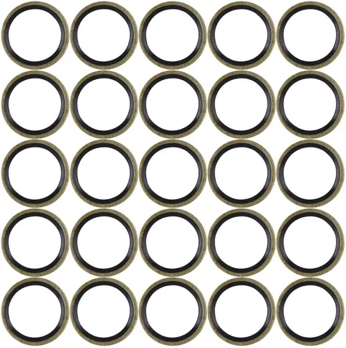 Vista 10 de X AUTOHAUX 25pcs M6 Tono Bronce Motor De Coche Drenaje De Aceite Triturado Plano Juntas De Arandela