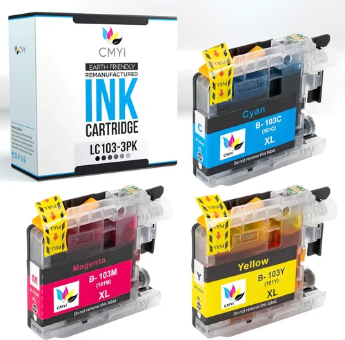 Vista 9 de LC103 - Cartucho de tinta de repuesto negro para Brother DCP-J132W, J152W, J172W, J4110DW, J552DW, J752DW, MFC-J245, J285DW, J4310DW, J4410DW