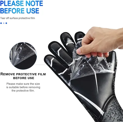 Vista 5 de Guantes de Portero de Fútbol, Guantes de Portero de Fútbol con Agarre Definitivo con Tallas 6/7/8/9/10, Agarre Fuerte, Fútbol Americano