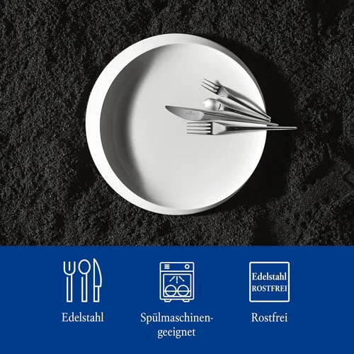 Vista 3 de Villeroy & Boch New Moon - Cubiertos de acero inoxidable (30 unidades)