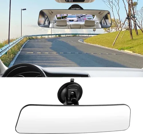 Vista 9 de Espejo retrovisor para automóvil, espejo retrovisor convexo de gran angular con clip interior de 12 pulgadas, accesorios para automóvil, espejo