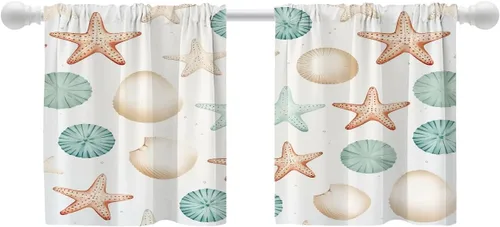 Vista 56 de Shrahala Cortinas blancas S inspiradoras para ventanas de cocina, cortinas negras con palabras cristianas para cafetería, cortinas opacas