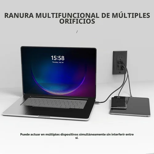 Vista 5 de Toma USB C, receptáculo de carga de alta velocidad de 6.0 A con puerto tipo C y A, receptáculo dúplex resistente a manipulaciones de 20 amperios