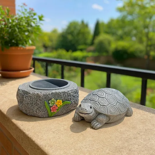 Vista 3 de Turtle Hide a Key Outside Spare Key Hiders Outdoor Turtle Shape Garden Decor Waterproof Safe Holder for Outdoor Yard Geocache Containers Rock