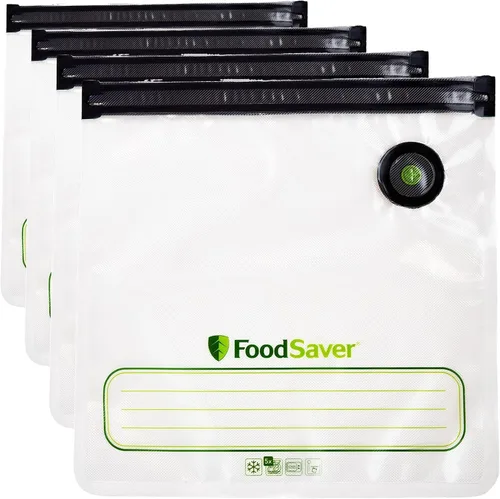 Vista 14 de FoodSaver® Bolsas reutilizables con cremallera al vacío de un galón